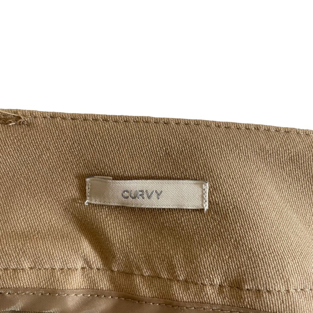 TALBOTS Women's PLUS SIZE Curvy High Rise Trouser Pants Khaki Size 14 Classic - Picture 8 of 9